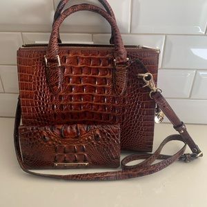 Brahmin Anywhere Convertible Melbourne Satchel and matching Ady wallet.
